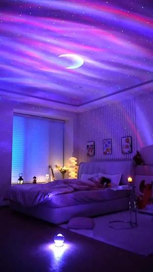 在充電小夜燈房間里，偷一片星空入睡 重塑臥室的創(chuàng)意浪漫松弛感